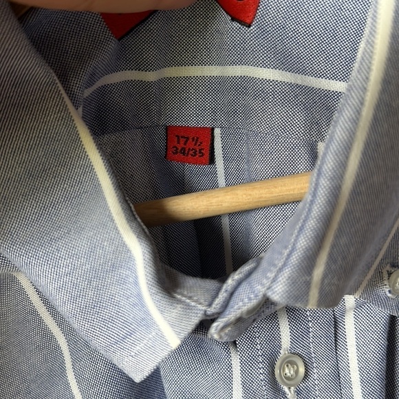PEANUTS Blue Striped Long Sleeve Button Down Shirt - Picture 4 of 9